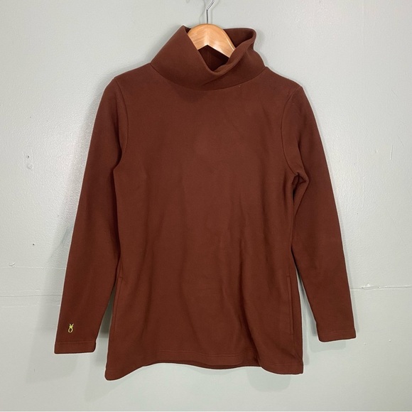 Dudley Stephens Cobble Hill Turtleneck Brown Sz Small Turtleneck Fleece Sweater - Picture 1 of 5